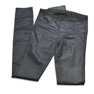 🖤 Helmut Lang Navy Blue Distressed Waxed Pants 🖤 Size 24 Archive Collection